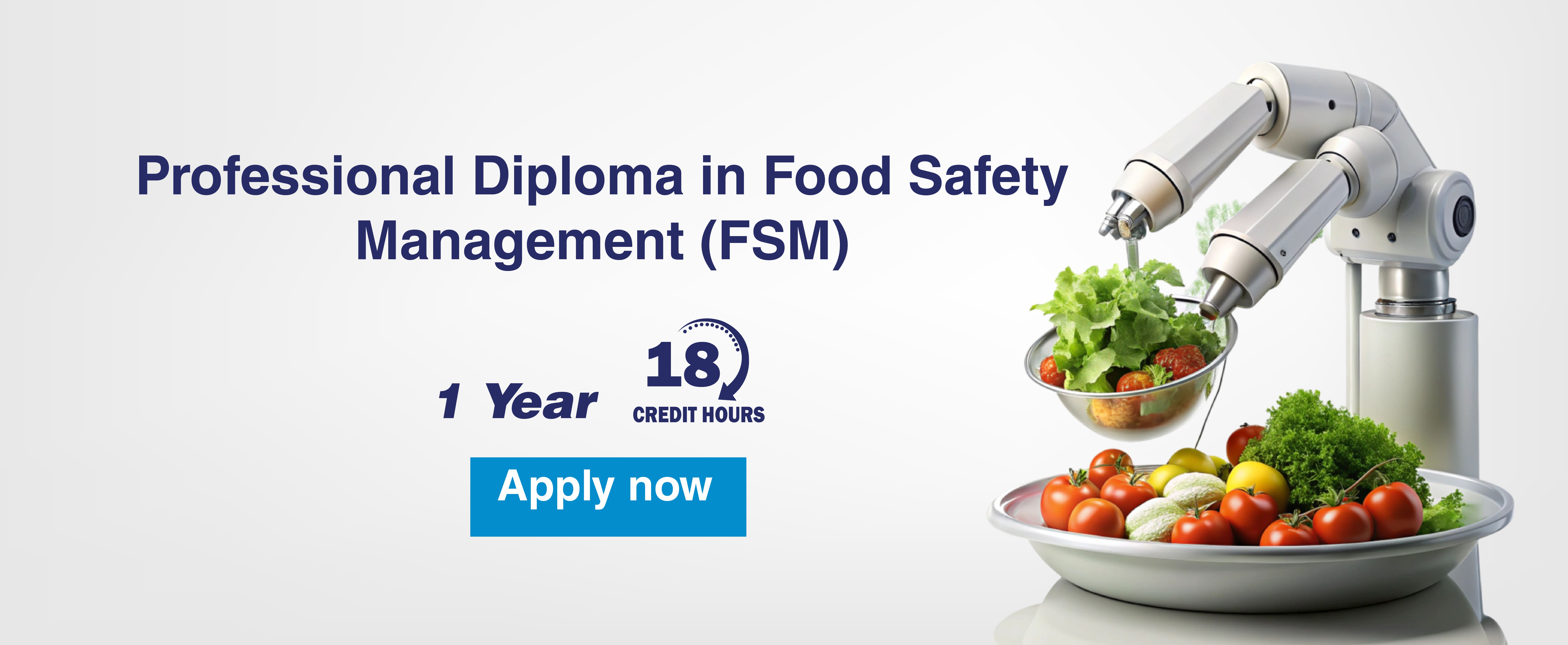 Professional Diploma in Food Safety Management (FSM) 